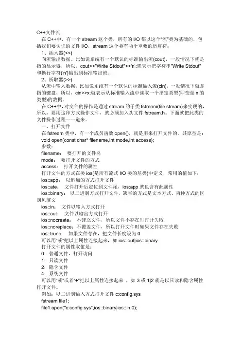 深入解析C++输入输出流