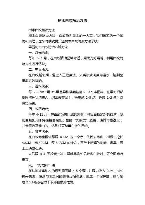 树木白蚁防治方法