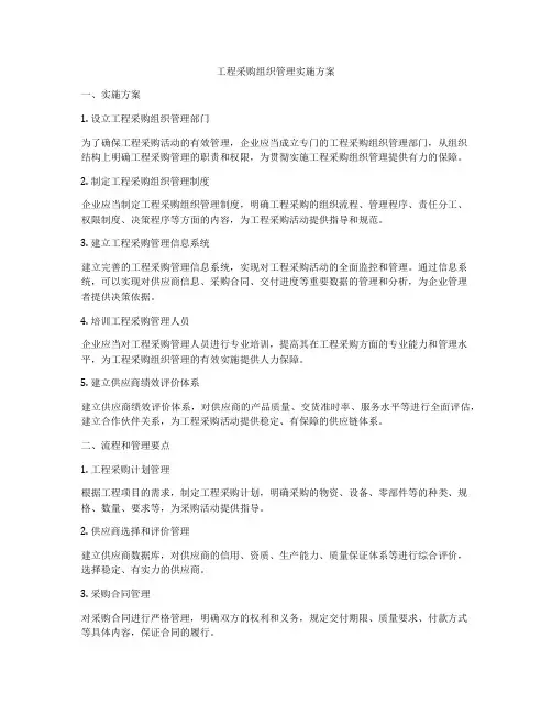 工程采购组织管理实施方案