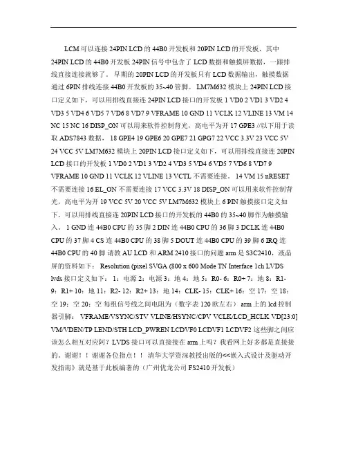 STN_LCD接口定义(精)