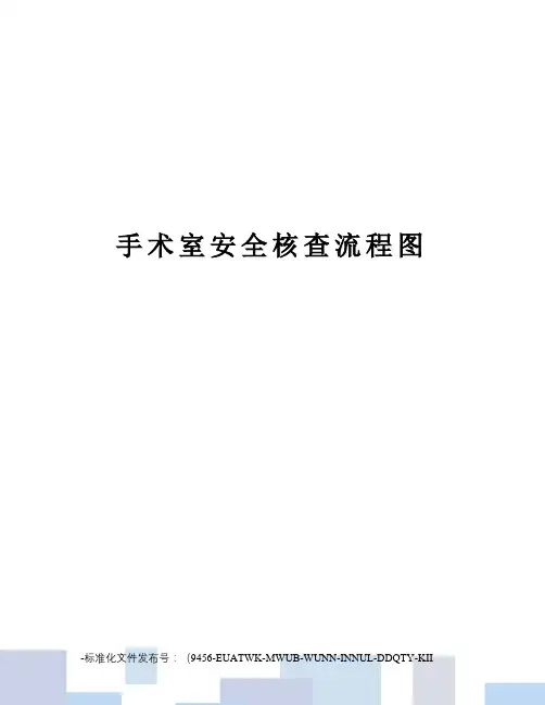 手术室安全核查流程图