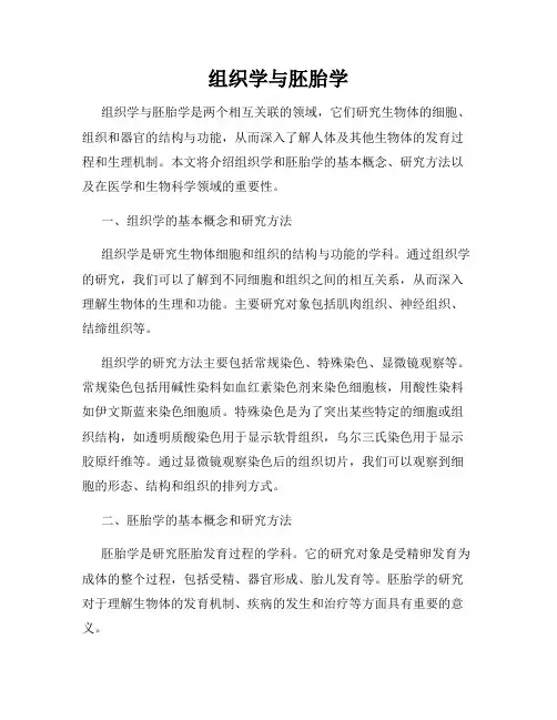组织学与胚胎学
