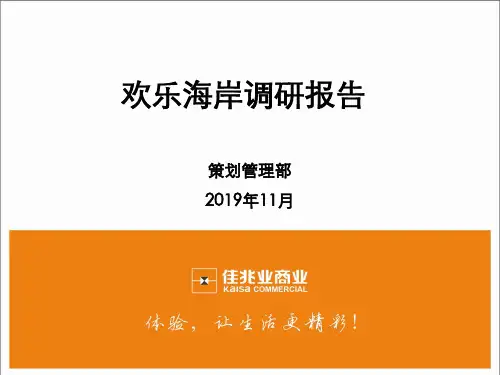 2019年深圳欢乐海岸调研报告-PPT精品文档