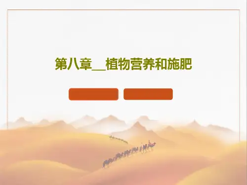 第八章__植物营养和施肥共54页