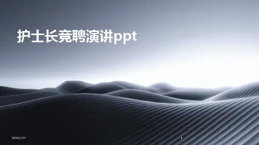 2024版护士长竞聘演讲ppt