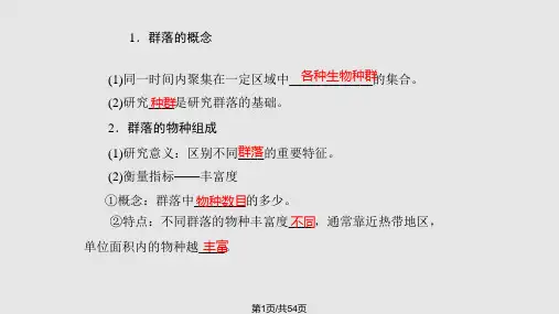 群落的特征PPT课件