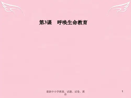 高中语文 第3课 呼唤生命教育课件 粤教版必修4