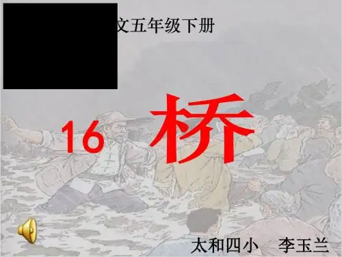 16.《桥》李玉兰新