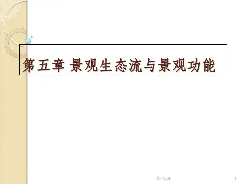 景观生态学课件第五章 景观生态流与景观功能
