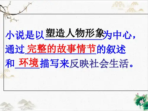 高三语文复习赏析小说中的人物形象ppt课件