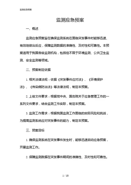 2024年监测应急预案