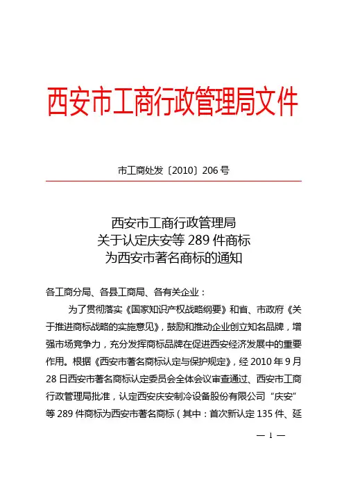 市著名商标