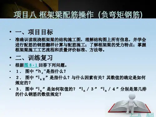 框架梁配筋操作  (负弯矩钢筋)