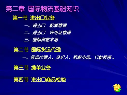 物流实务2-1 第二章 国际物流基础知识 第一节进出口业务(汪洋)