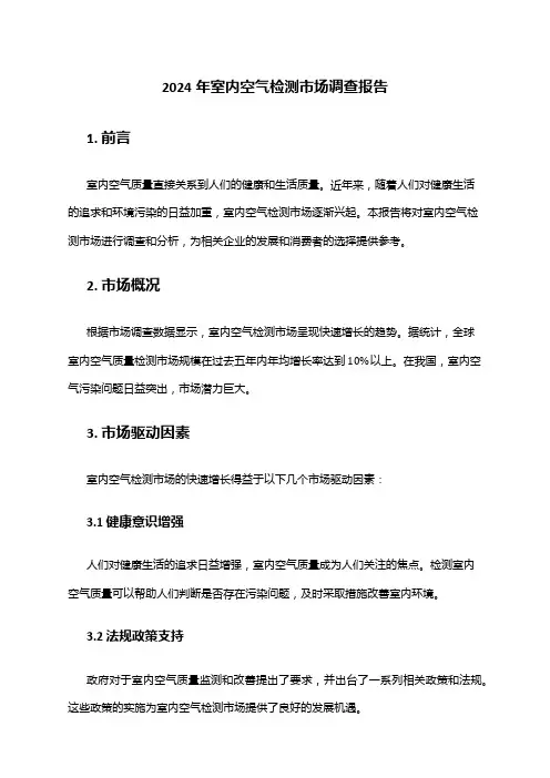 2024年室内空气检测市场调查报告