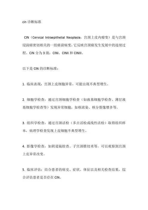 cin诊断标准
