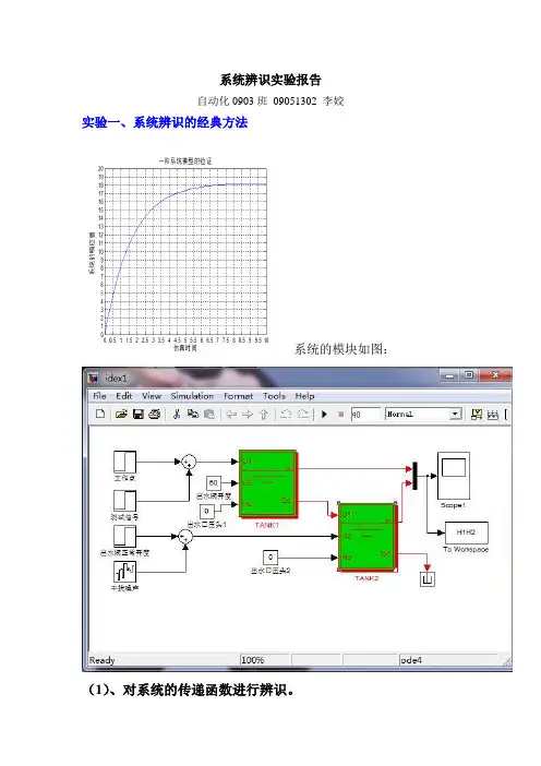 系统辨识实验报告