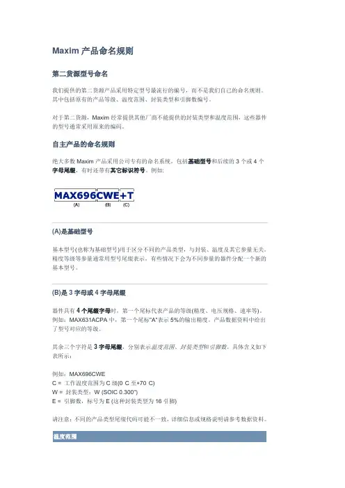 MAX命名规则