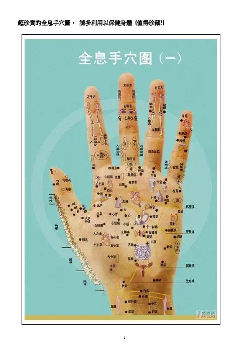 超珍贵的全息手穴图