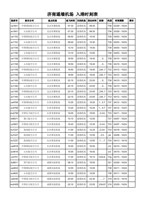 [精品]济南遥墙机场