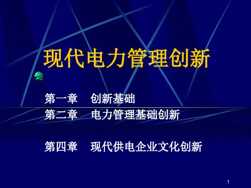 现代电力管理创新PPT课件