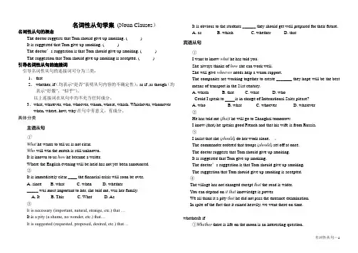 学案 名词性从句