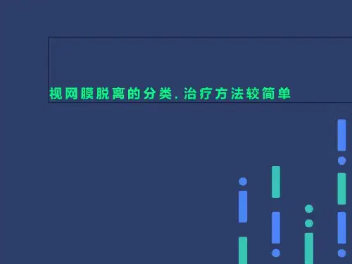 视网膜脱离的分类,治疗方法较简单
