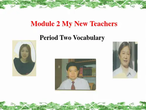 外研版必修一Module2MyNewTeachersVocabulary