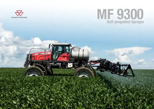Massey Ferguson MF 9300 Plus自动推进喷洒机说明书