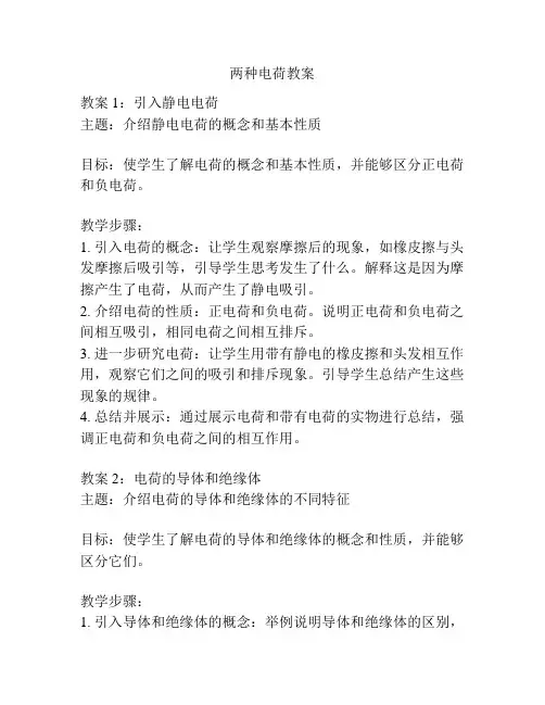 两种电荷教案