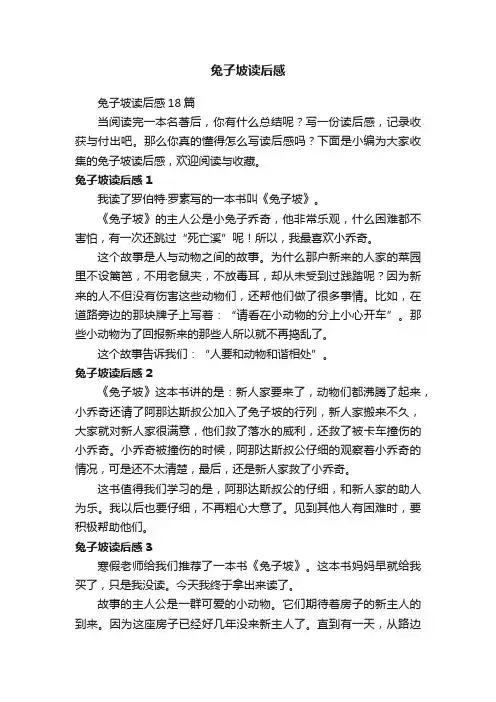 兔子坡读后感