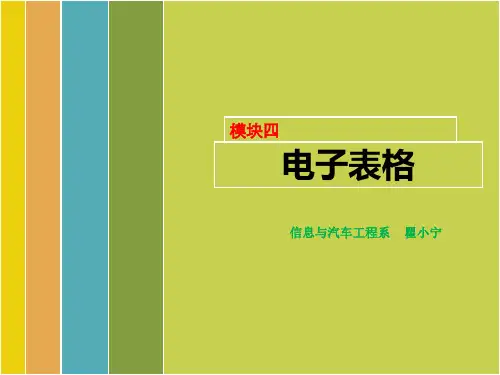 excel2010电子表格课件