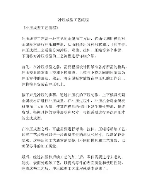 冲压成型工艺流程