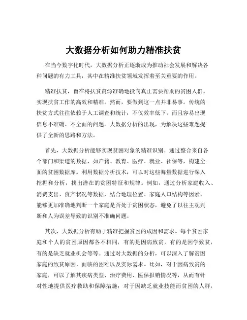 大数据分析如何助力精准扶贫