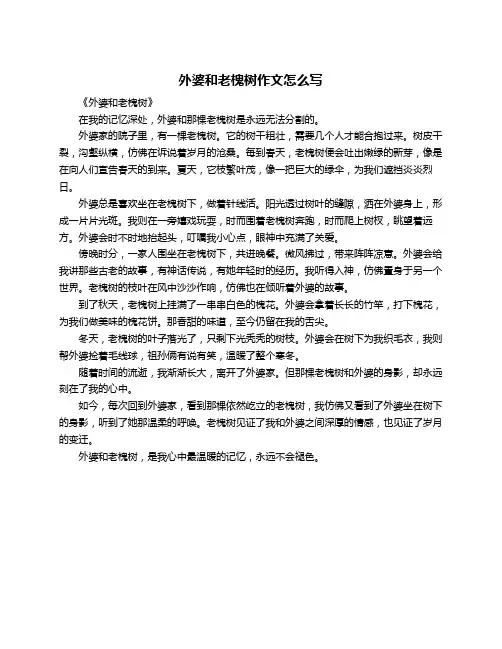 外婆和老槐树作文怎么写