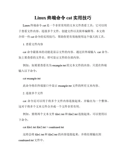 Linux终端命令cat实用技巧