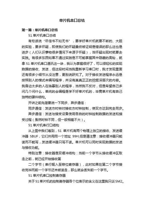单片机串口总结