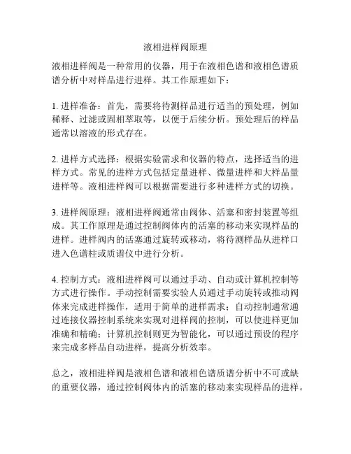 液相进样阀原理