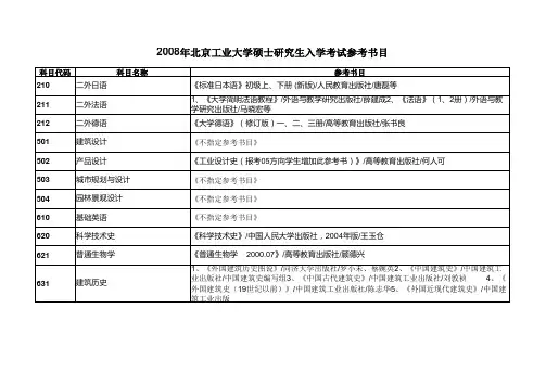 北工大参考书目
