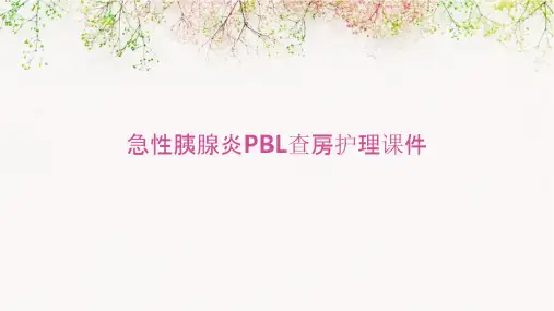 急性胰腺炎PBL查房护理课件