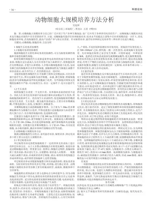 动物细胞大规模培养方法分析