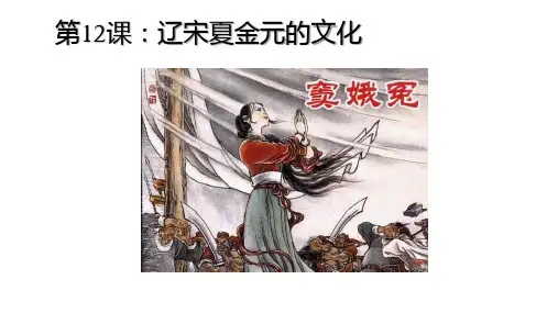 高中历史统编版(2019)必修中外历史纲要上册第12课辽宋夏金元的文化(共21张ppt)