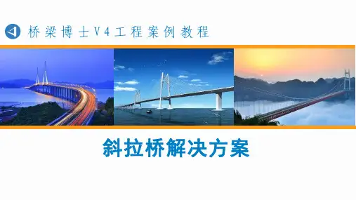 桥梁博士V4工程案例教程01 斜拉桥课件