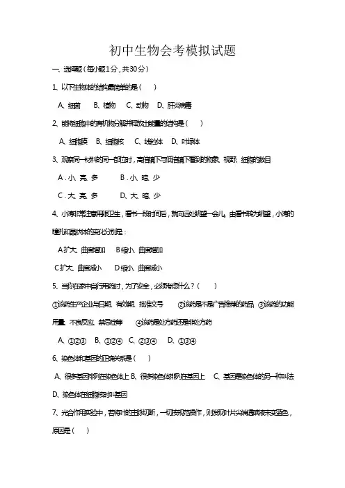 模拟试题