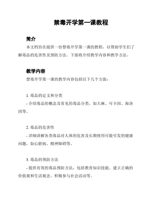禁毒开学第一课教程