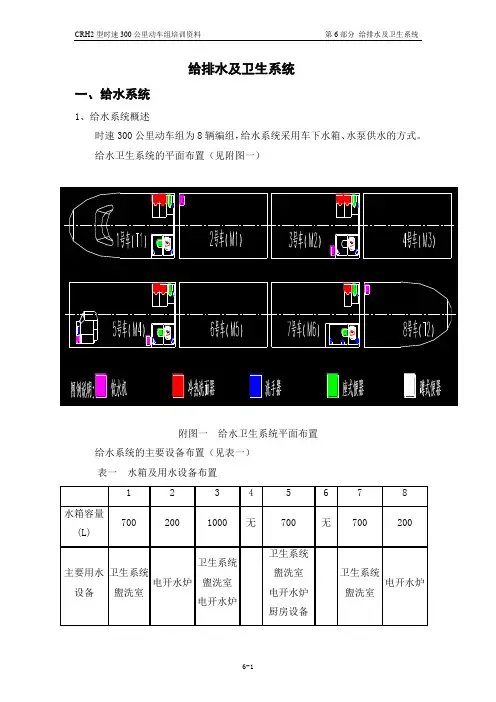 CRH2动车组排水及卫生系统介绍