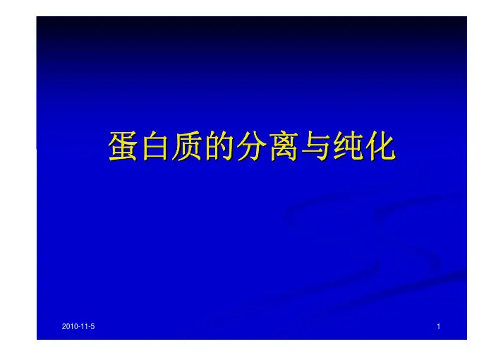 蛋白质的分离纯化