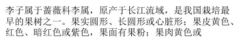 北方李子树栽培管理技术