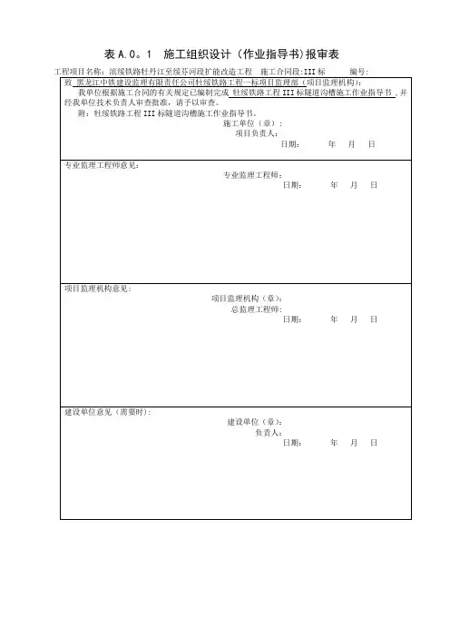 隧道排水沟、电缆槽施工作业指导书