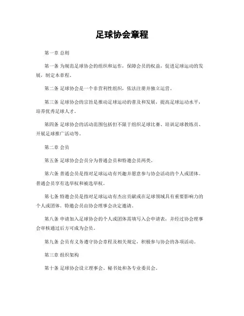 足球协会章程